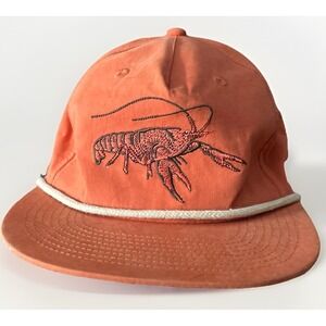 Duck Camp Outdoor Rope Cap Crawfish Lobster Embroidered Orange Hat Snap Back